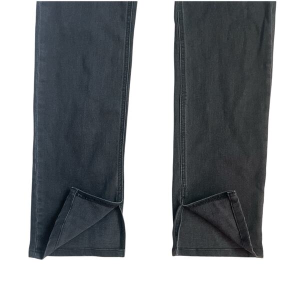 DL1961 Mara Straight Mid-Rise Instasculpt Dark Eclipse Split Hem Jeans Size 27 - Picture 8 of 10